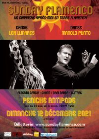 spectacle Sunday Flamenco. Le dimanche 12 décembre 2021 à Paris19. Paris.  17H00